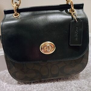 COACH Jace Crossbody In Signature Canvas Black And Brown